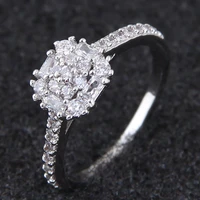 fashionable sweet zirconium inlaid simple personality ring zircon gift party