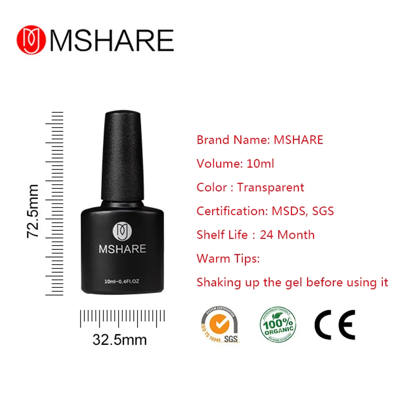 MSHARE праймер жидкий для ногтей грунтовка жидкость дезинфекции обезжиривания Фонд
