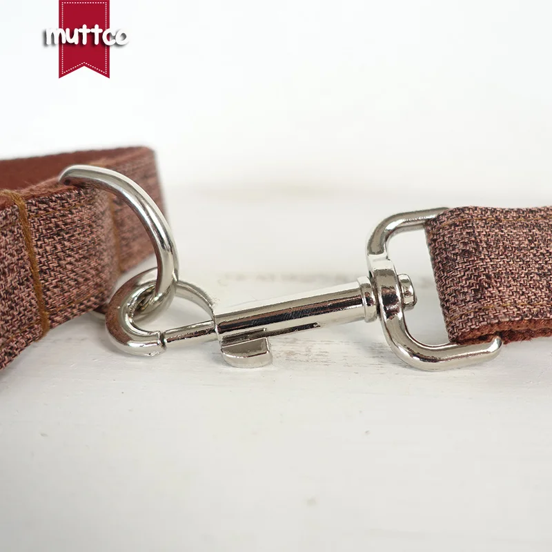 MUTTCO розничная продажа модный ручной работы собачий поводок коричневый костюм