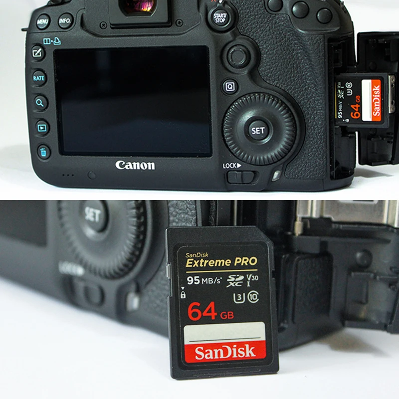 SanDisk 95MBS sd-карта для камеры 80 Мб 128 Гб 64 Гб 32 Гб 16 Гб карта памяти u3 U1 4K флеш-карты для камеры 300 МБ флеш-карта