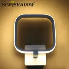 Бесплатная доставка, современный светодиодный настенный светильник 12 Вт, креативные Акриловые Настенные светильники для гостиной, спальни, столовой, черно-белая рамка