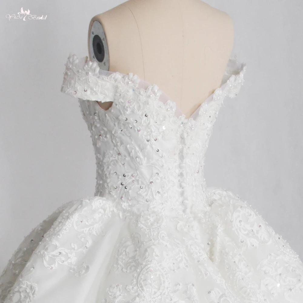 RSW1142 импортное китайское бальное платье с открытыми плечами Vestido De Noiva свадебное