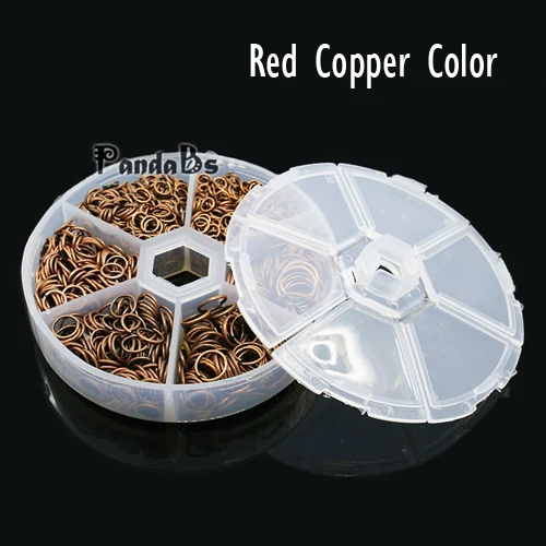Red Copper Color 4~ 10x0. 7~ 1 мм Металлические Открытые Кольца для изготовления ювелирных изделий, комплектующие для изготовления цепей, компоненты для изготовления ювелирных изделий, аксессуары для рукоделия, непаянная смесь - Цвет: Red Copper Color
