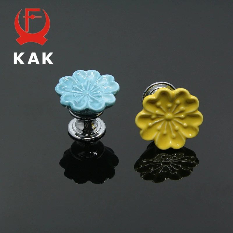 KAK Orchid керамические ручки для ящиков Ручки для кухонного шкафа дверные ручки для детской комнаты ручки для шкафа с винтами Мебельная ручка