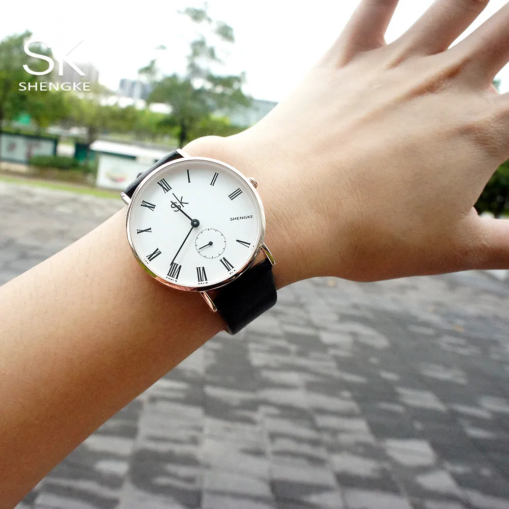 Shengke Women Watch Top Luxury Brand Wristwatches Multifunction Leather Watches Relogio Feminino Quartz Reloj Mujer | Наручные часы