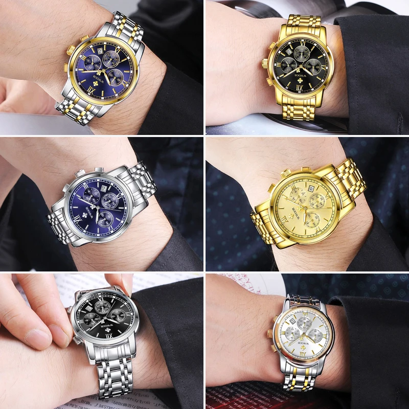 

WWOOR Top Brand Luxury Men Waterproof Ultra Thin Watches Men's Quartz Stainless Steel Sports Wrist Watch Men's Analog Clock
