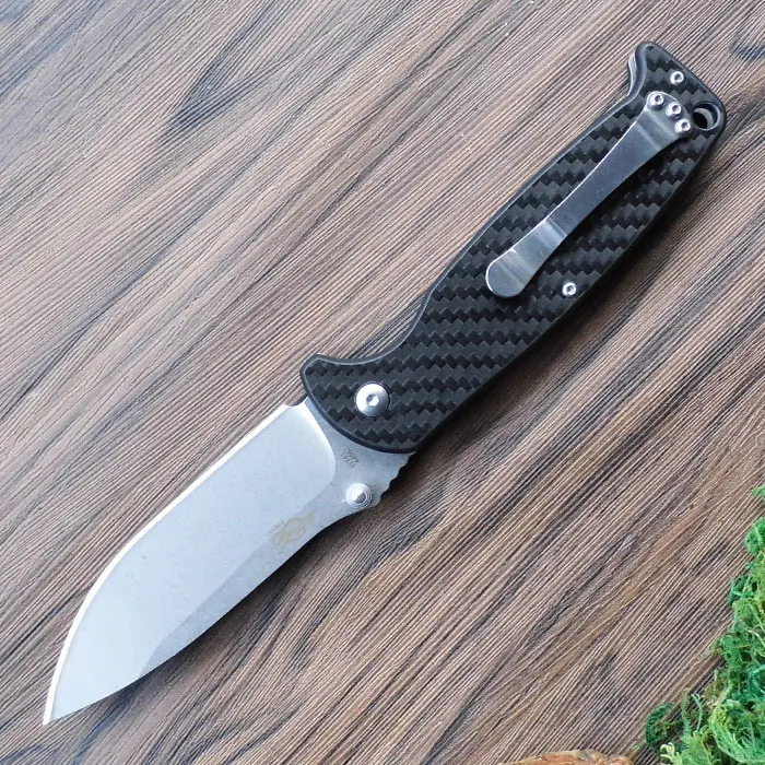 Ganzo G7412 G7412P жар-F7412 F7412P 58-60HRC 440C G10 или углеродного волокна ручка складной Ножи для выживания на природе, для кемпинга, карман