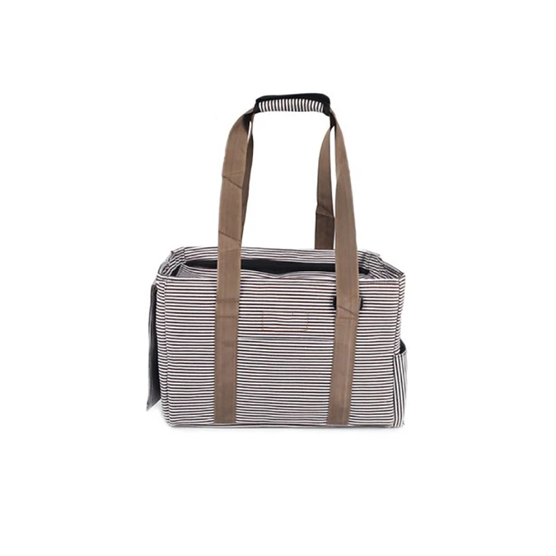 Gray stripe Портативный собака сумка Холст Повседневное сумка для кошек и собак, для путешествий сумки на плечо портативная переноска для животных дышащая сумка рюкзак переноска для кошек сумка переноска для собак - Цвет: Gray stripe