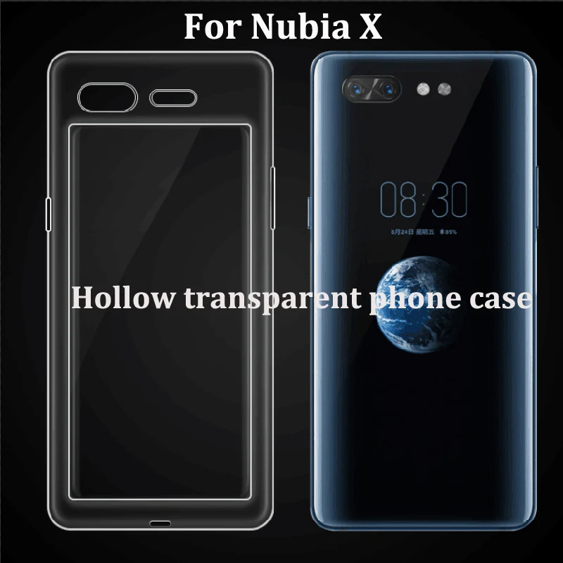 Чехол для Nubia X NX616J чехол полый прозрачный мягкий чехол для телефона s NubiaX чехол Чехол для Nubia X NX616J задние чехлы из кожи