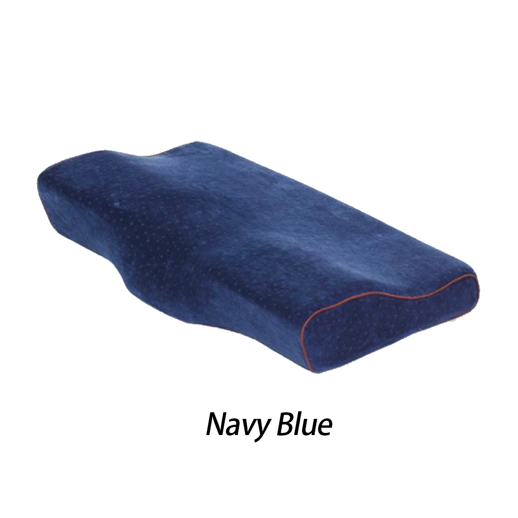 Navy Blue Подушка из пены с эффектом памяти в форме бабочки, постельные принадлежности, подушки для расслабления шейного отдела позвоночника, подушки для сна для взрослых с медленным отскоком - Цвет: Navy Blue