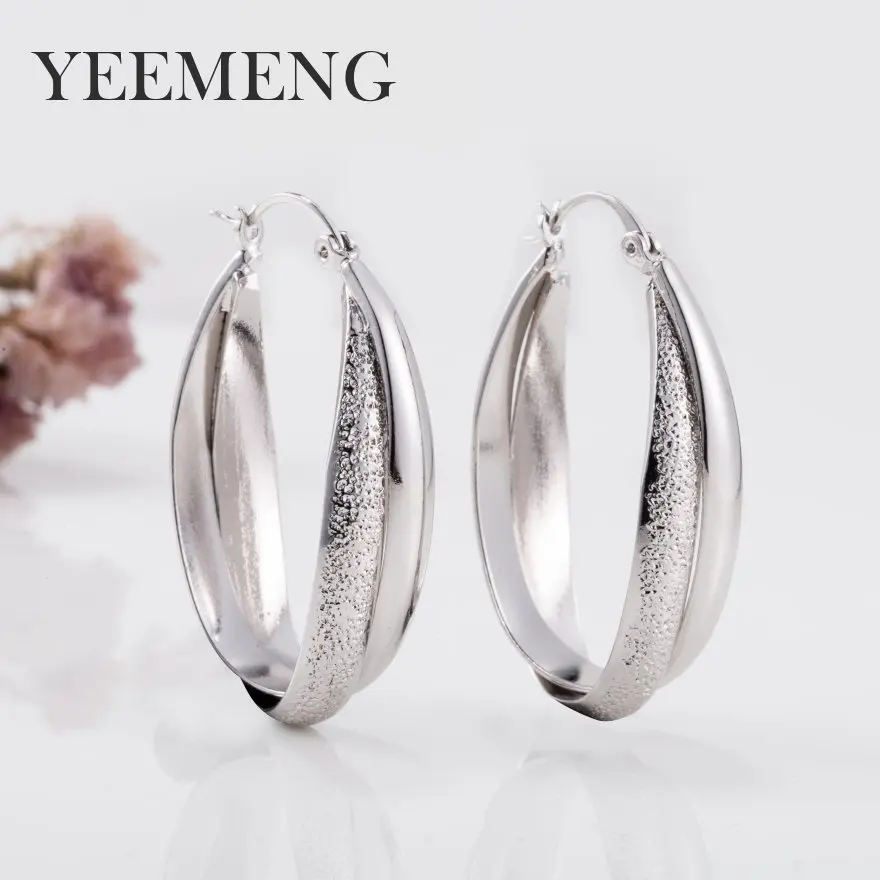Женские серьги кольца YEEMENG круглой формы в ретро стиле украшения для