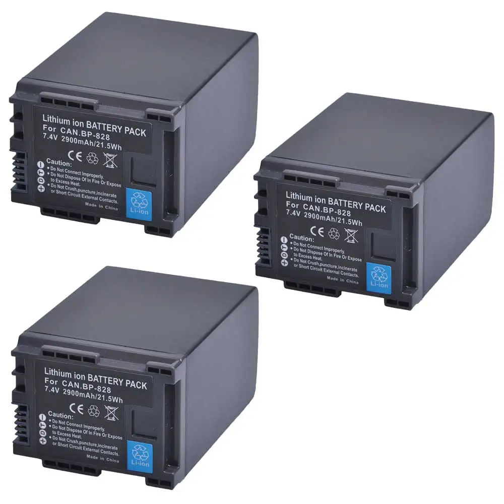 Аккумуляторы для фотоаппаратов Canon VIXIA GX10 XF400 XF405 HFG20 HFG30 HFG40 HFM41 HFM400 HFS21 HFS30 2900 мАч 3