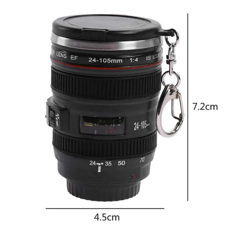 Кружки в форме объектива для путешествий из нержавеющей стали кофейные кружки