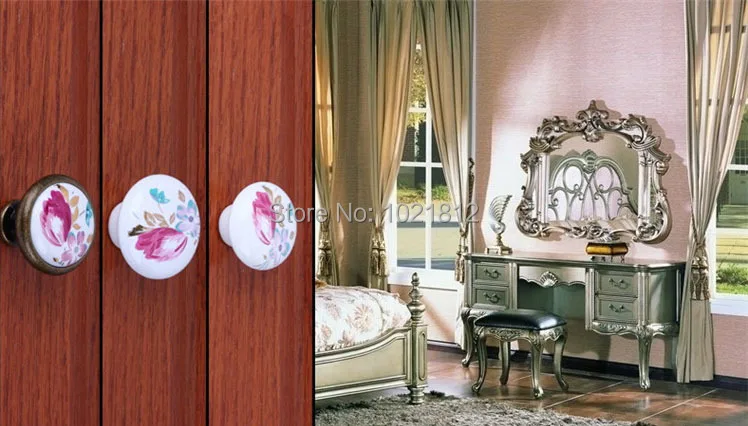 Тюльпан керамические ручки для шкафов шкаф ящиков комода Кухня керамический