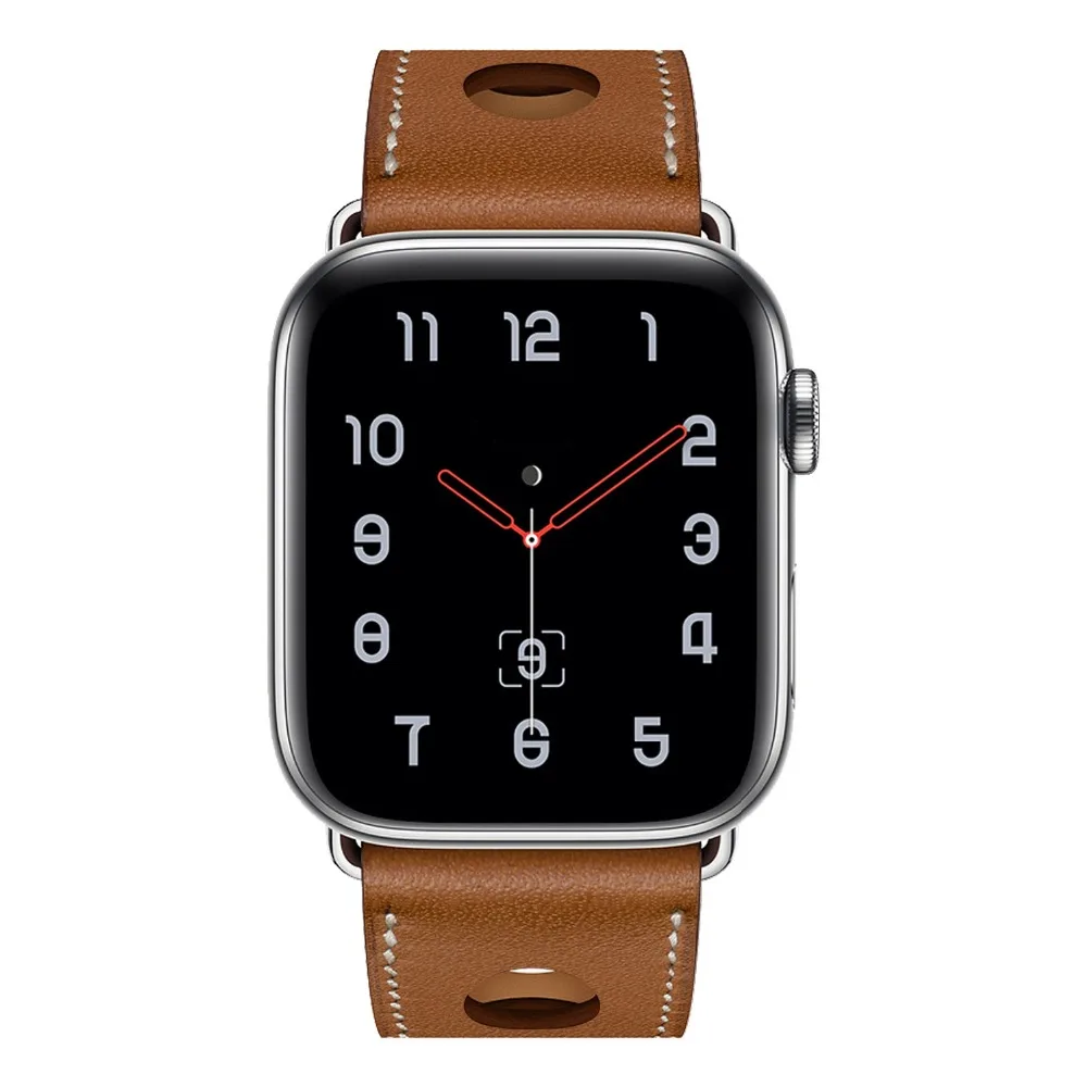 Классический полый кожаный ремешок для Apple Watch 38 мм 42 браслет iWatch 40 44 серии 1 2 3 4 5