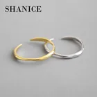 Шанис простой 925 серебро Открытое кольцо корейский серебро Открытое кольцо INS простые неправильной формы волны линии S925 тайский серебряный регулируемый