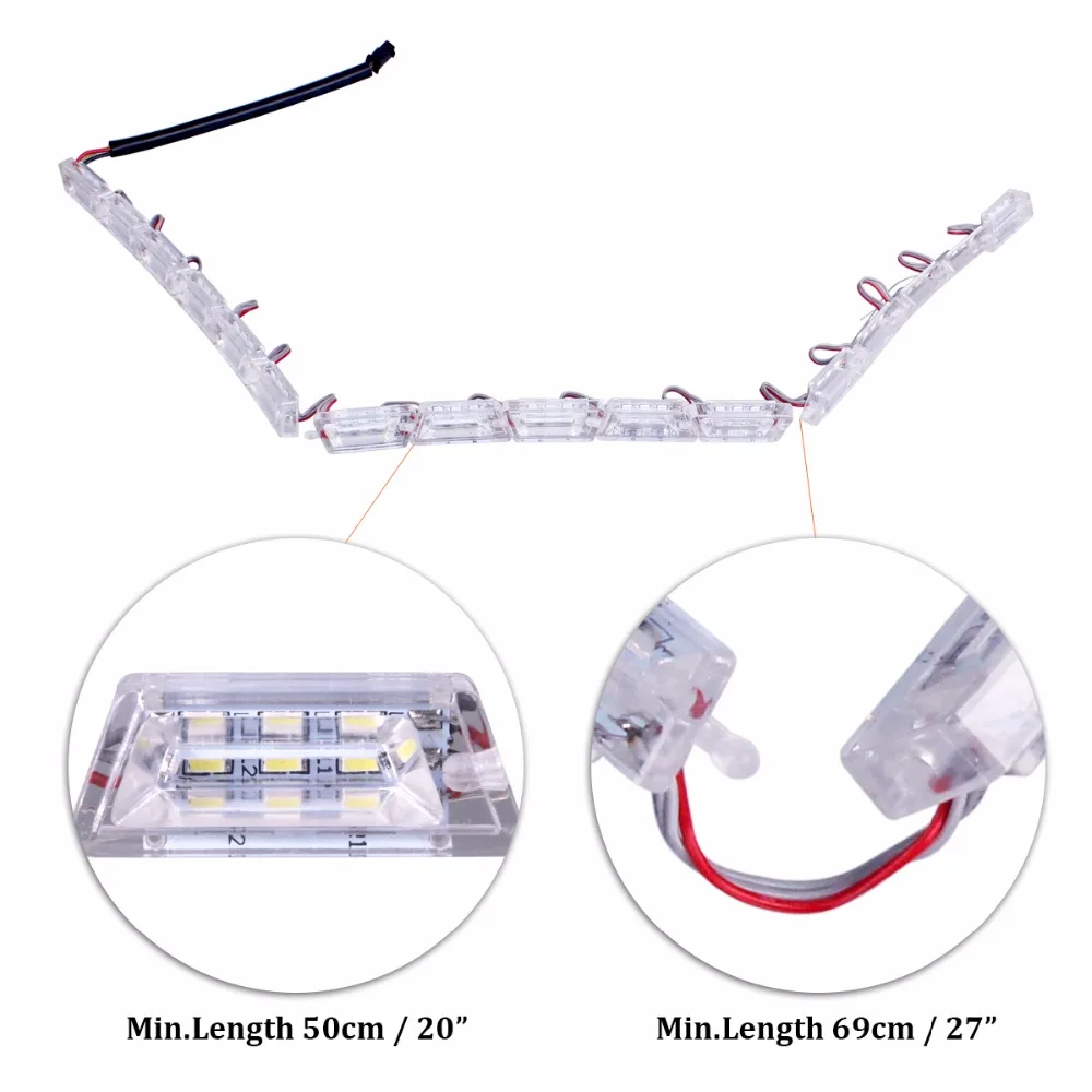 2 шт. Хрустальный Ангел слезы глаза LED дневного света горки желтой поворотник DRL