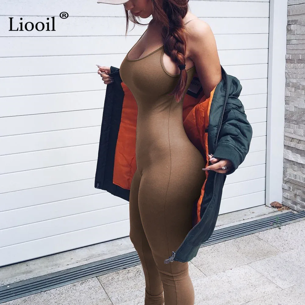 Liooil сексуальный комбинезон Колготки неоновая одежда для женщин Спагетти ремень Облегающий комбинезон с открытой спиной Вечерние Клубные Комбинезоны для женщин s комбинезон