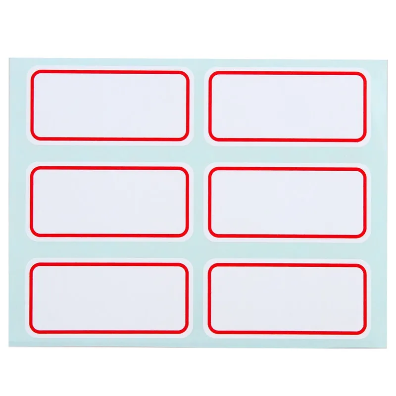 

72pcs /Pack White Self Adhesive Stickers Name Label Stickers Student Stationery School Office Supply 2.5*5.3cm