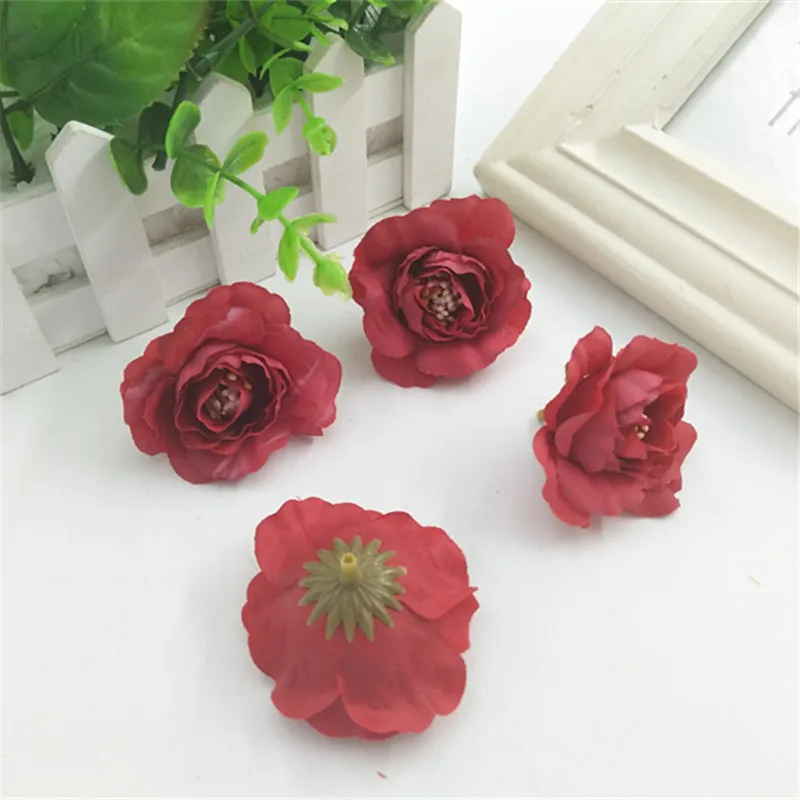 5 шт. искусственный винтажный цветок камелии Шелковый свадебные арки на стену фон