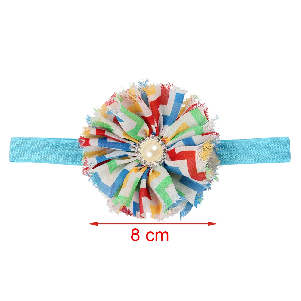 1 Piece MAYA STEPAN Children Girls Striped Handmade Flower Hair Head Band Accessories Baby Newborn Headband Headwear Headwrap | Мать и
