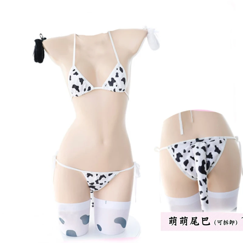 SUPERSONICO Косплэй костюм Nitro+ Tankini купальник бикини корова Костюмы летний ванный комплект три точки комплект бикини
