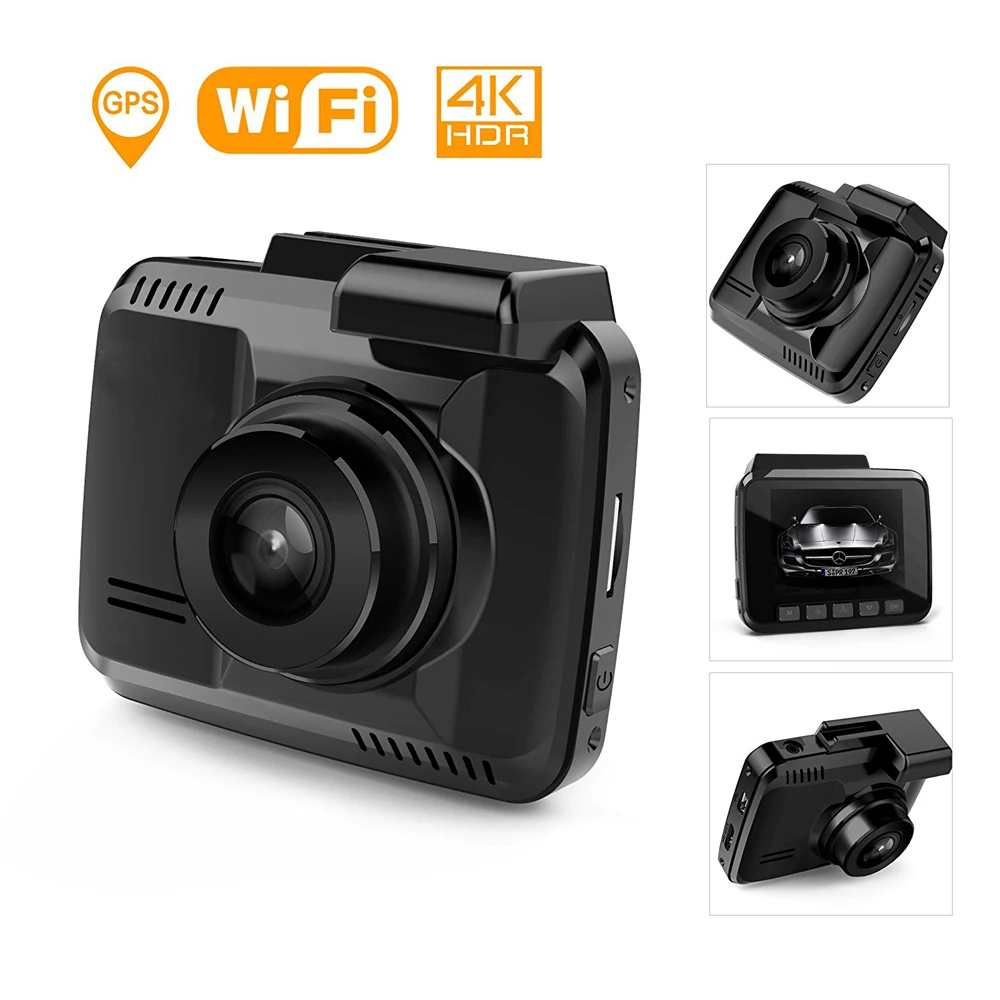 Crngiar Dash Cam Novatek 96660 Wifi автомобильная камера gps трекер 4 K Ultra HD 2880*2160 P ночного видения