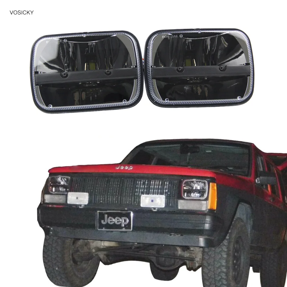 Светодиодные фары дальнего и ближнего света для внедорожников jk Wra nler YJ Cherokee XJ Trucks