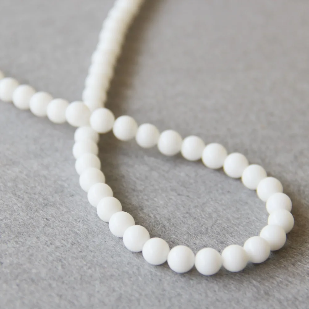 (Минимальный заказ 1) модные бусины из натурального белого оникса диаметром 6 мм