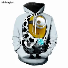 Harajuku/Мультяшные милые Миньоны Drinkjing Milk, 3D принт, спортивные костюмы для мужчин/женщин, хип-хоп Уличная одежда, толстовки, куртка в стиле каваи для мальчиков, одежда