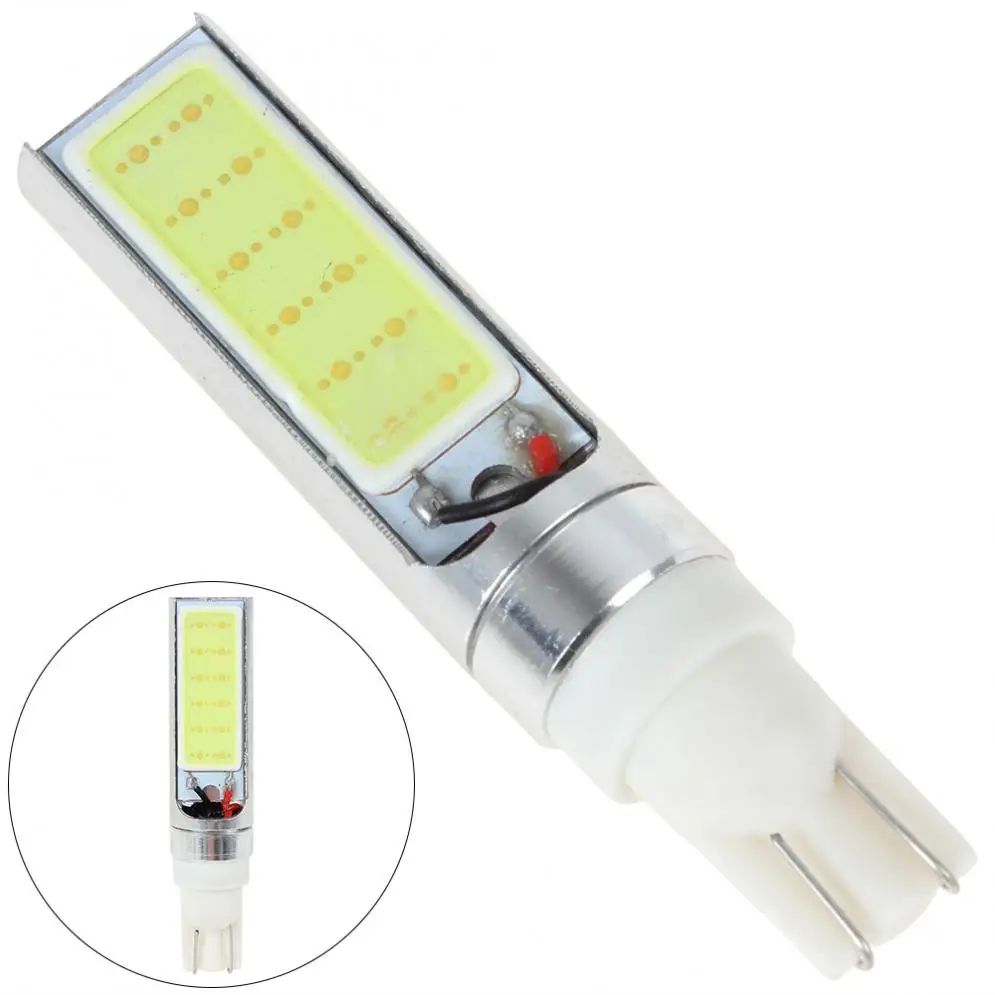 12V DC 10W 300LM 6500K 8000K супер яркий ксеноновый белый светильник T10 светодиодный COB лампы