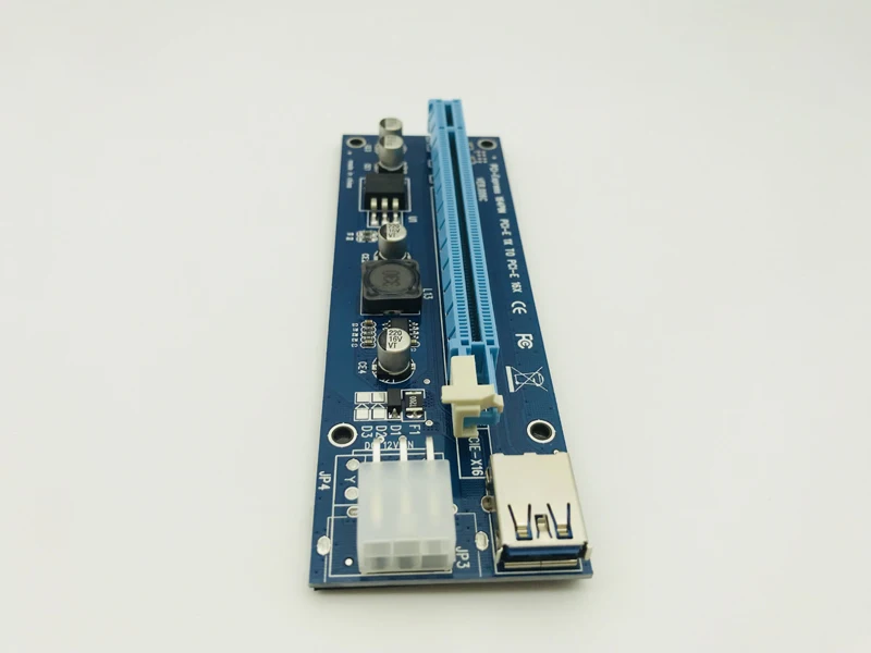 100 шт. 006c синий PCI E Riser Express 1X 4x 8x 16x расширитель USB 3 0 адаптера SATA 15pin для BTC Miner|Платы