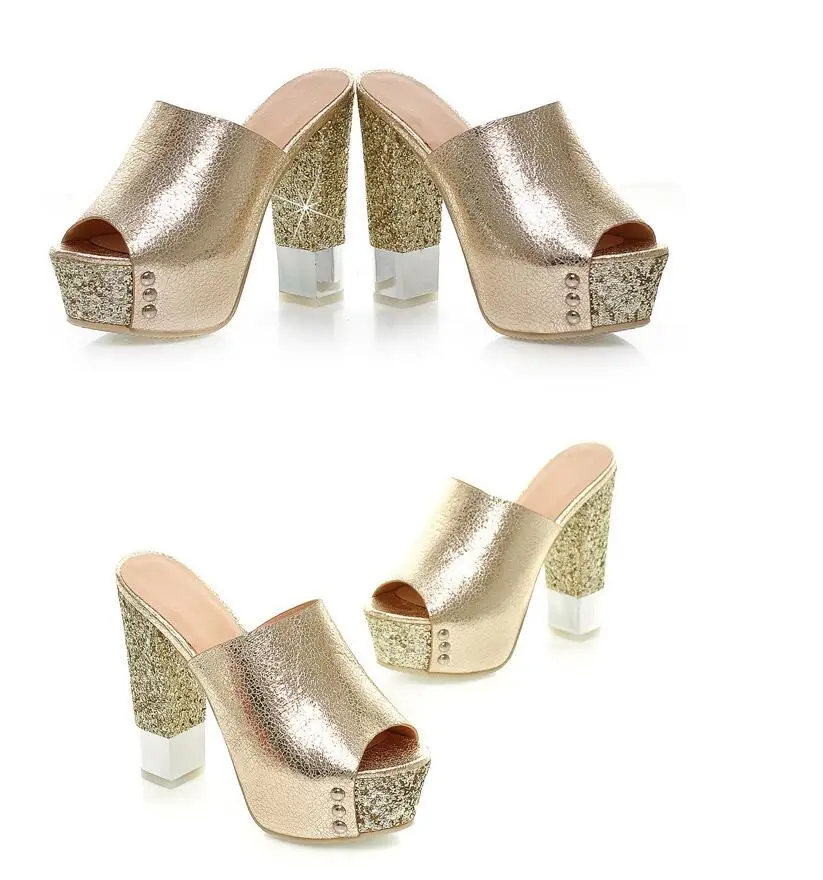 Hot Sale European Women Summer Shoes Slingbacks High Heels Sandals Platform Causel Shoes for Party
