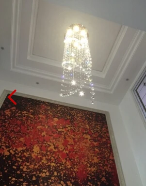 Хрустальная люстра для гостиной двуспальный светильник виллы вращающаяся лампа