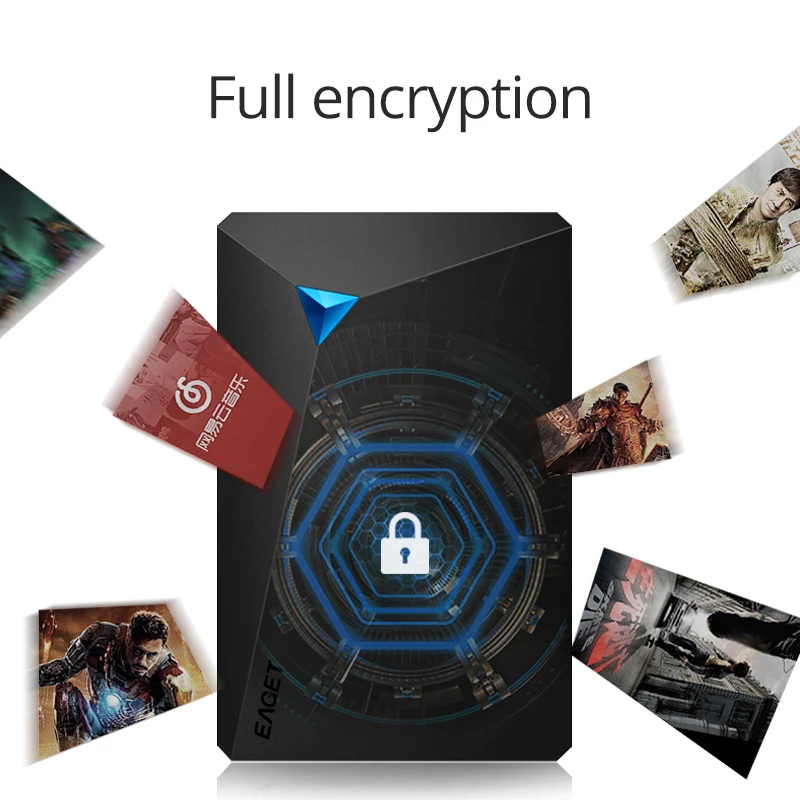 EAGET внешний жесткий диск 2 ТБ Шифрование 500 ГБ 1 высокое Скорость USB 3 0 HDD 5 рабочего