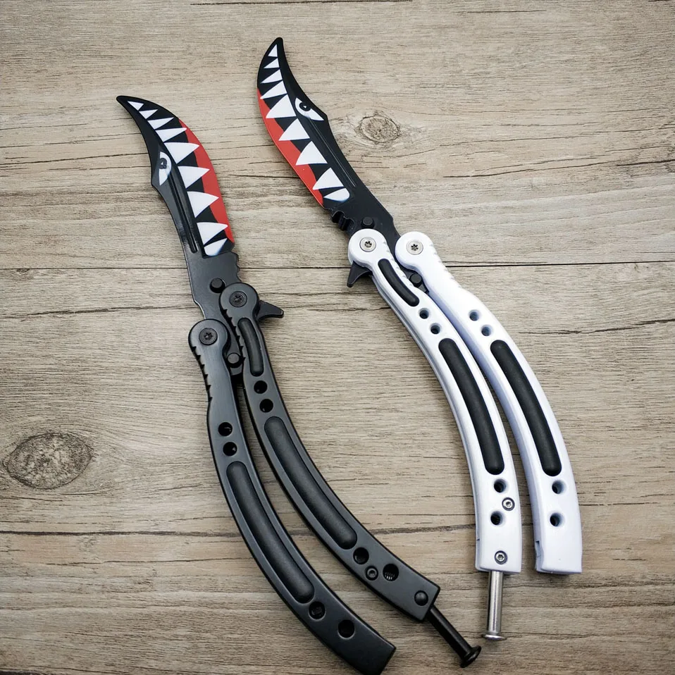 Дропшиппинг CS GO бабочка в ноже Karambit нож бабочка складной тренировочный нож игровой нож тупое лезвие без края инструмент