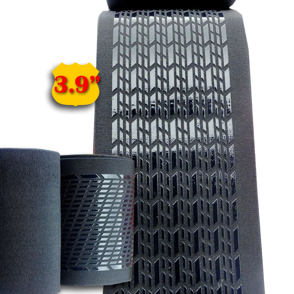 

2yards pack Silicon Backed Elastic 3.9inch black grip webbing for sports uniform waistband handmade craft