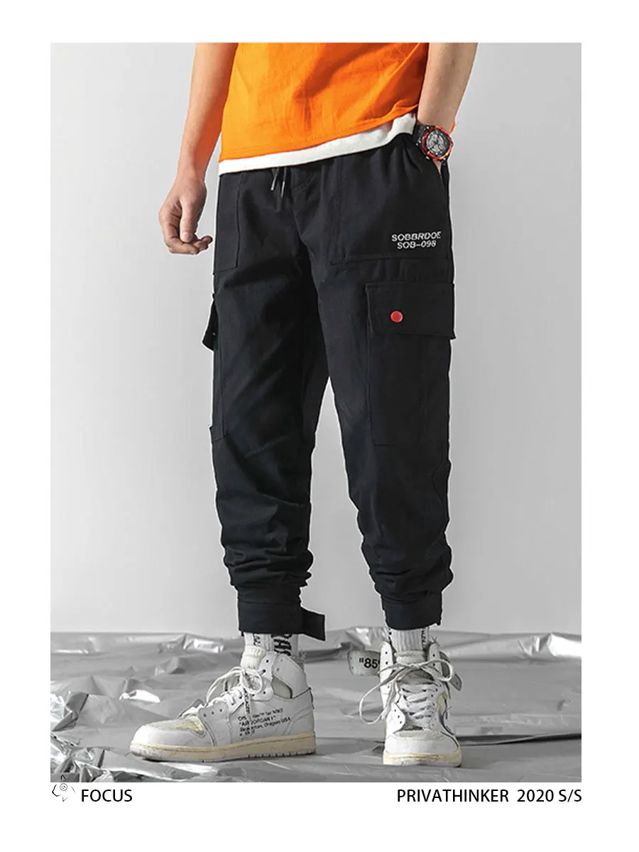 Privathinker Joggers Ankel-length камуфляжные штаны мужские японские спортивные штаны с карманами мужские корейские штаны спортивные штаны в стиле хип-хоп 4XL