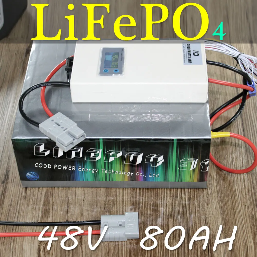 Аккумуляторная батарея LiFePO4 48V 80AH Электрический велосипед 4000W супер долгое время