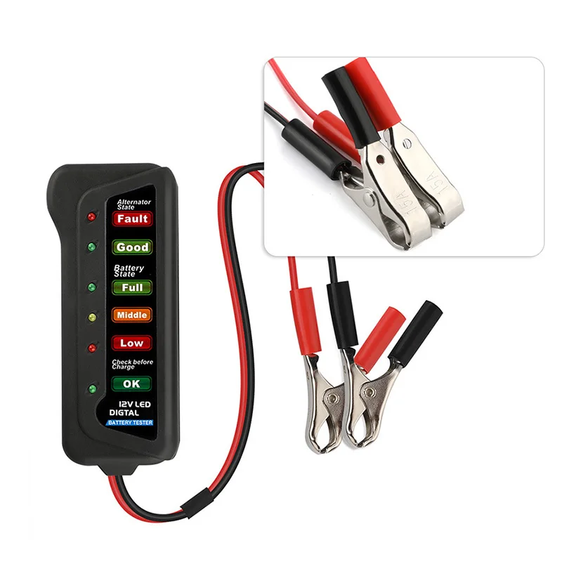 2023, Автомобильный Цифровой Тестер Аккумуляторов, 6 светодиодный светильник f, генератор переменного тока для автомобилей, автомобилей, мотоциклов, автомобильный тестер аккумуляторов BST100