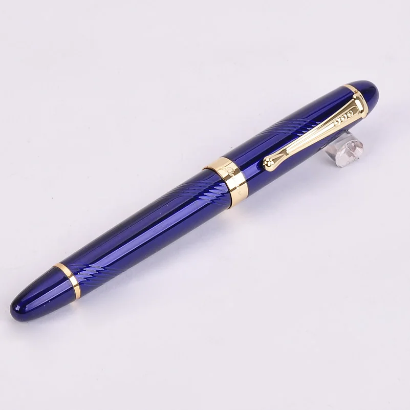 Deep blue Подлинная Jinhao 450 перьевая ручка полностью Металлическая Золотая Роскошная ручка с зажимом 22 цвета 0,5 мм перо Iraurita бизнес школьные принадлежности - Цвет: Deep blue