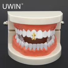 Uwin новый цвет серебристый золотой покрытием крест хип хоп один