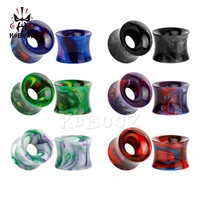 wholesale price resin fluorescent acrylic ear piercing plugs and tunnels body jewelry earring expanders stretchers gauges 28pcs