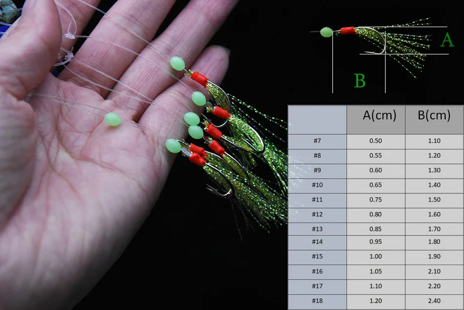 20 packs sabiki rig mixed colors with size 9-14 Shrimp Soft Artificial Bait With Glow Hook Fishing Lure | Спорт и развлечения