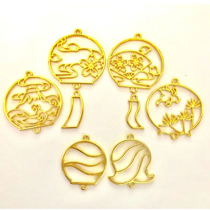 

5 шт., круглые ветряные колокольчики Sakura с открытой закрепкой, искусственная смола, подвески «сделай сам», металлическая лента, фурнитура ру...