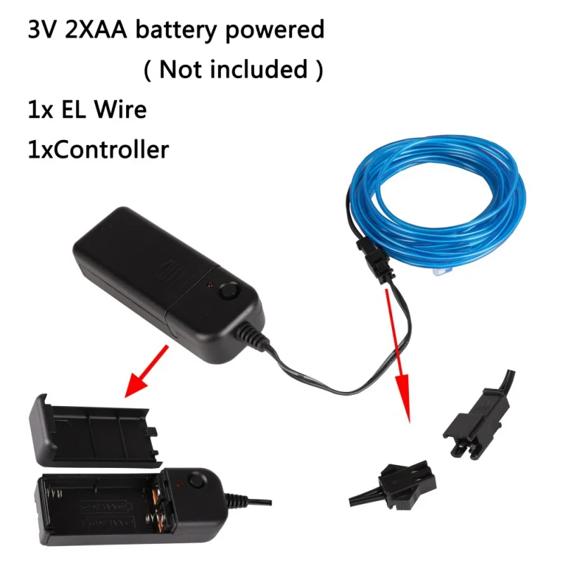 1M2M/3 M/5 M El wire водонепроницаемая светодиодная лента светящаяся неоновая световая