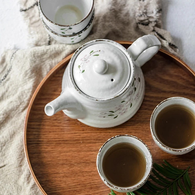 Японский Вишневый чайный набор в японском стиле керамический маленький чайник с