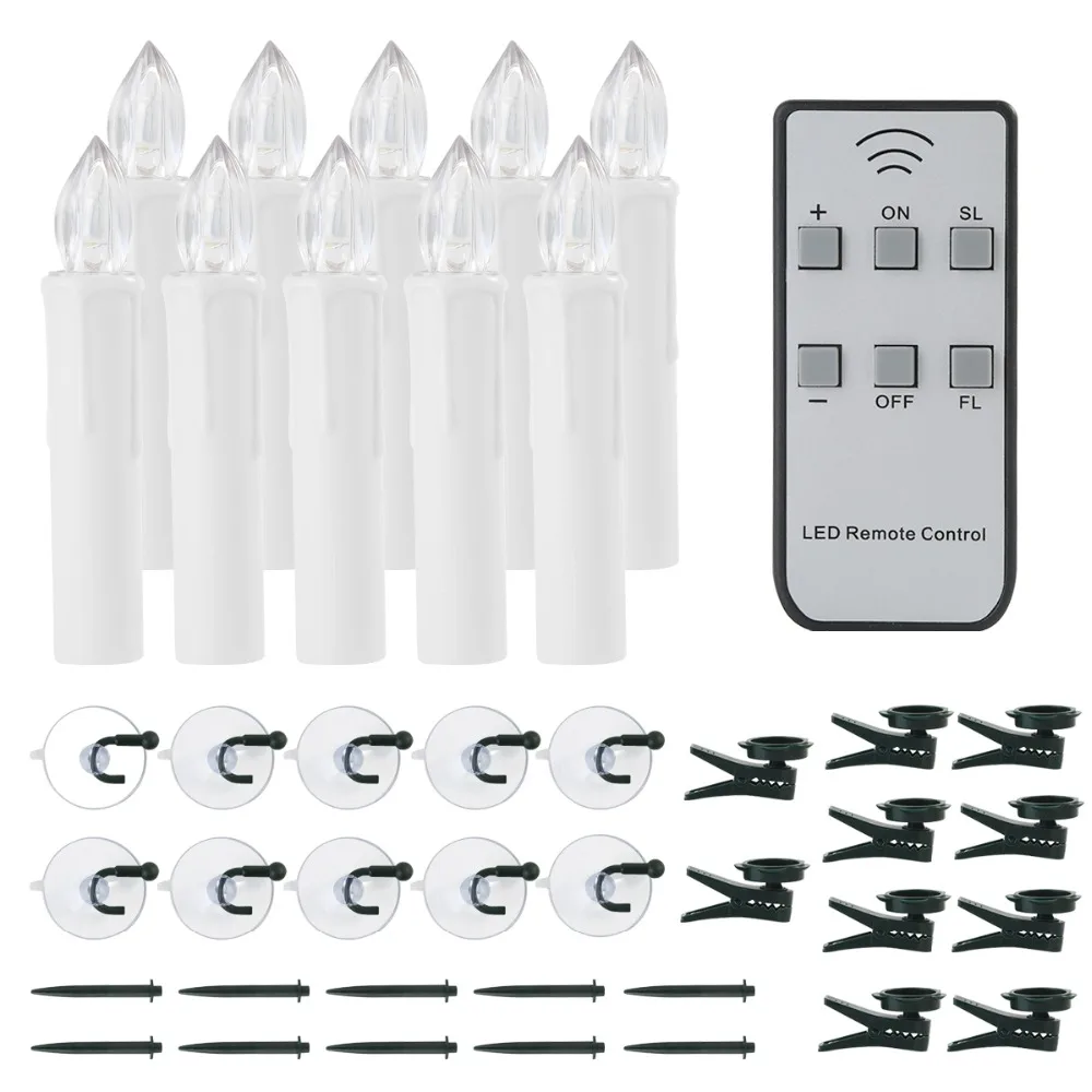 

10 шт./комплект, беспламенные и бездымные свечи на батарейках