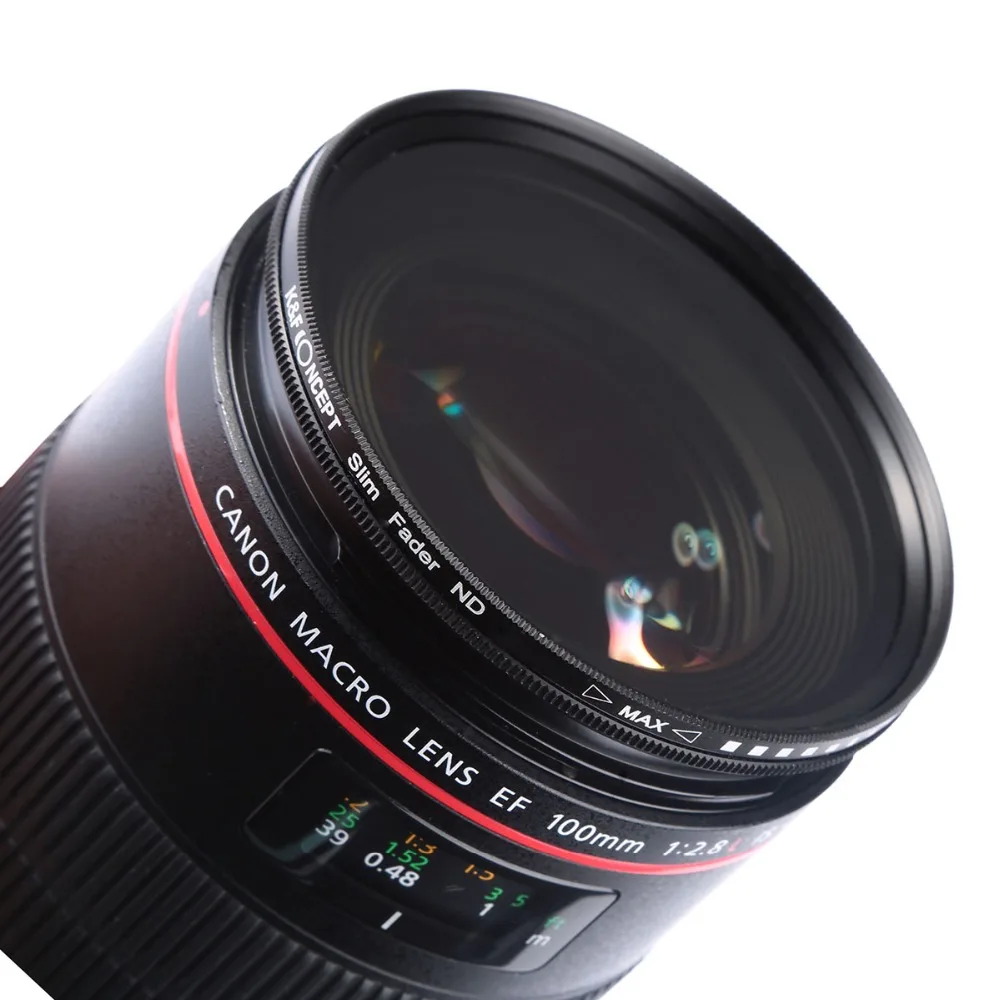 K&ampF CONCEPT 49MM 52MM 55MM 58MM 62MM 67MM 72MM 77MM Slim Fader Variable ND Lens Filter Adjustable ND2 to ND400 Neutral Density |