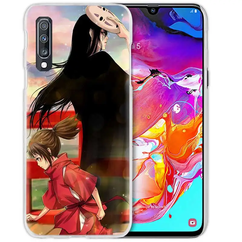 Аниме чехол для samsung Galaxy A50 A70 A20e A40 A30 A20 A10 A8 A6 плюс A9 A7 жесткий чехол из ПК для телефона Тоторо Унесенные призраками Ghibli